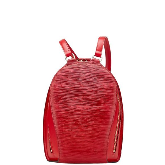 LOUIS VUITTON Red Leather Backpack - Picture 1 of 12